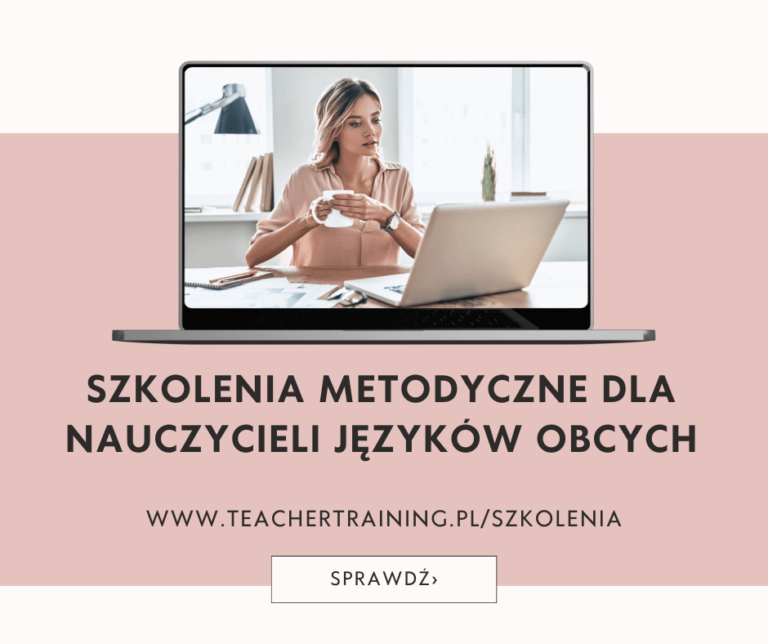 laptop nauczycielka języków obcych szkolenia